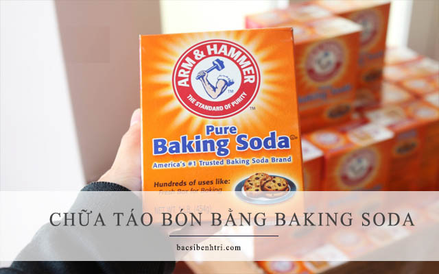 chữa táo bón cho bé bằng bột baking soda