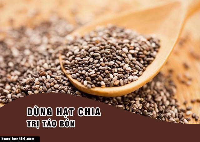 dùng hạt chia trị táo bón