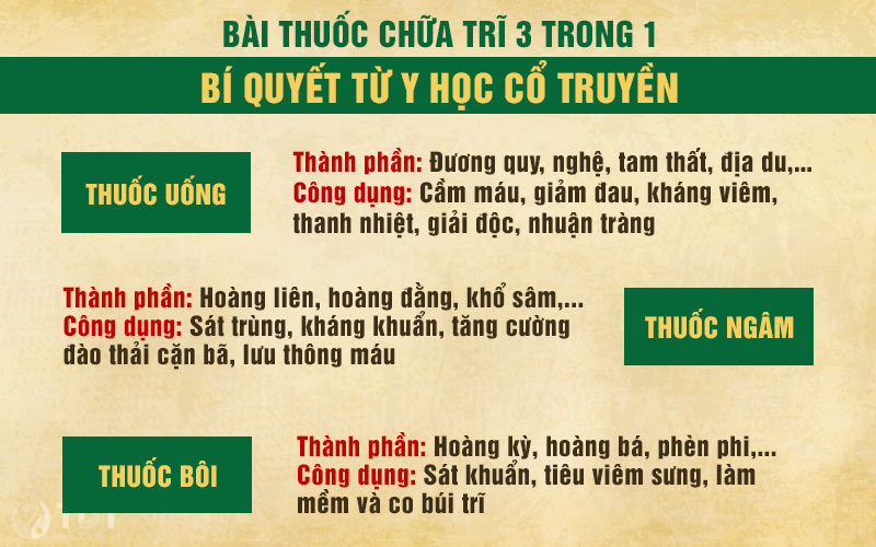 Thông tin bài thuốc Thăng trĩ Dưỡng huyết thang