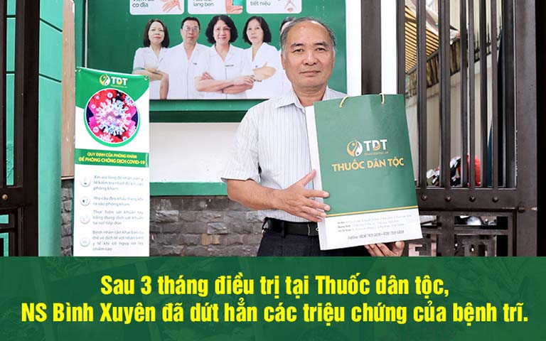 Nghệ sĩ Bình Xuyên thoát khỏi bệnh trĩ sau 3 tháng dùng thuốc tại Thuốc dân tộc