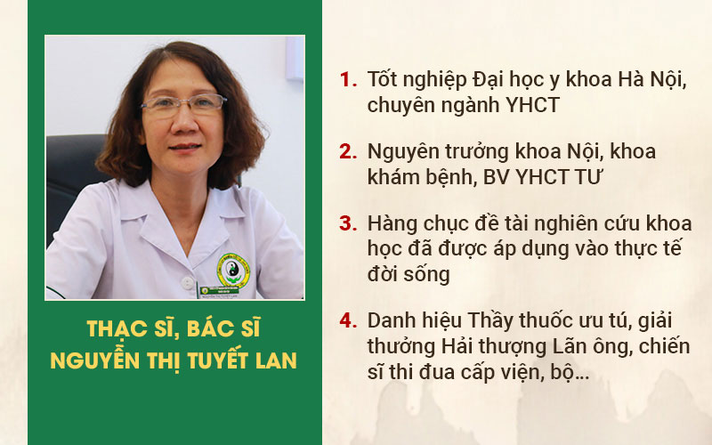Thông tin về Thạc sĩ, bác sĩ Nguyễn Thị Tuyết Lan chữa bệnh trĩ