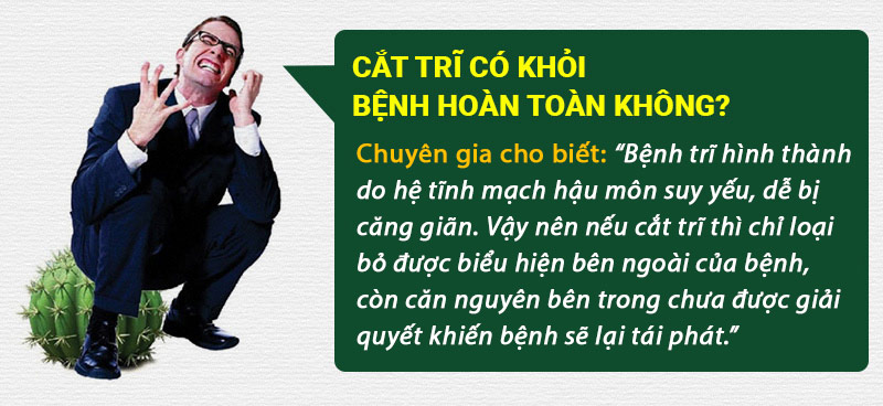 Phẫu thuật không thể dứt điểm bệnh trĩ