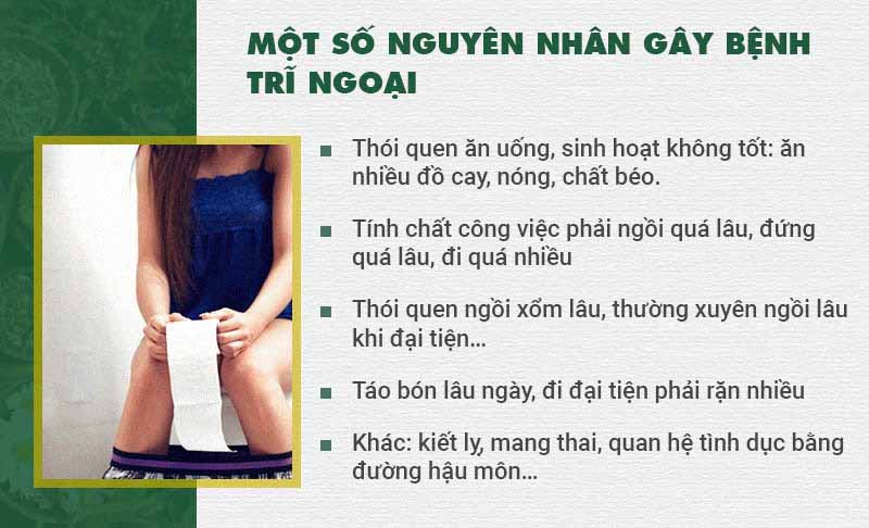 Nguyên nhân chính gây ra bệnh trĩ ngoại Nguyên nhân chính gây ra bệnh trĩ ngoại