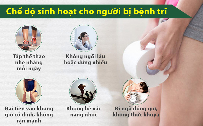 Chế độ sinh hoạt cho người bị trĩ