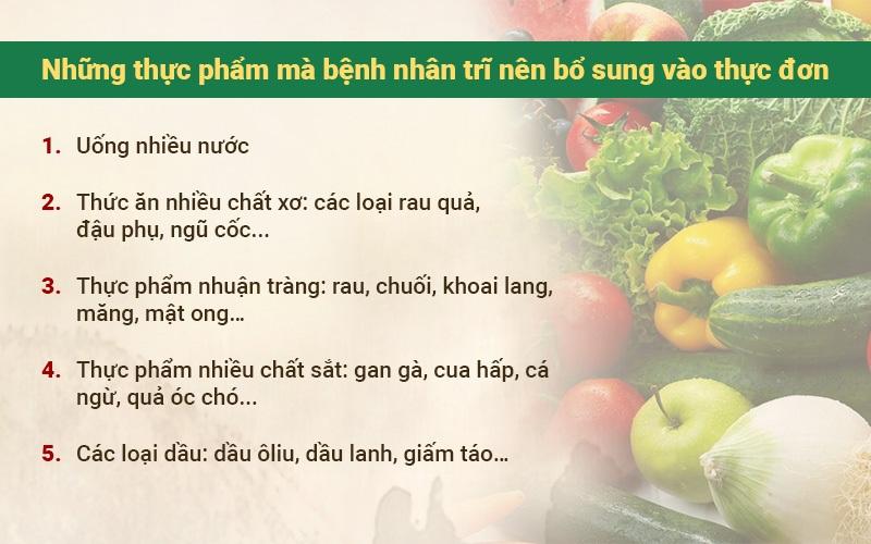 Những thực phẩm người bệnh trĩ nên ăn