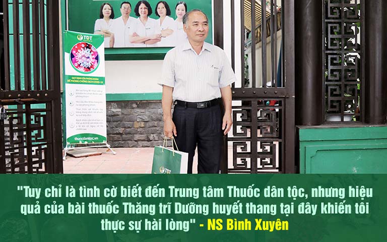 Nghệ sĩ Bình Xuyên hài lòng về kết quả điều trị bệnh trĩ tại Thuốc dân tộc