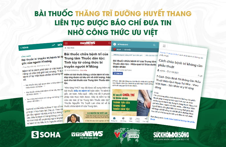 Báo chí đưa tin về bài thuốc Thăng trĩ Dưỡng huyết thang